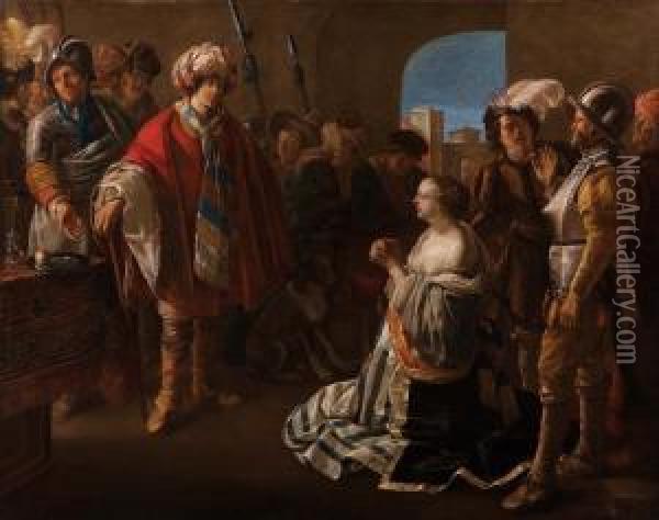 Episodio Biblico Oil Painting - Hendrick Terbrugghen