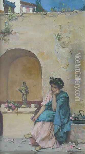 Offerings 1879 Oil Painting - John William Waterhouse