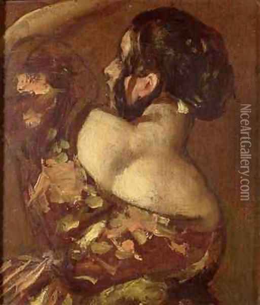 A Lady from Behind Oil Painting - William Etty