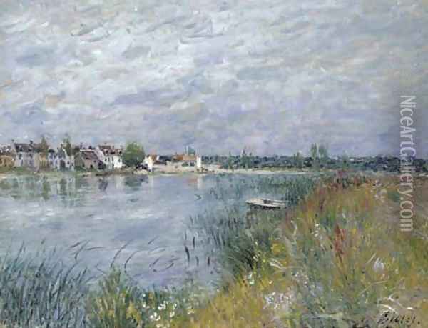 La berge à Saint-Mammes Oil Painting - Alfred Sisley