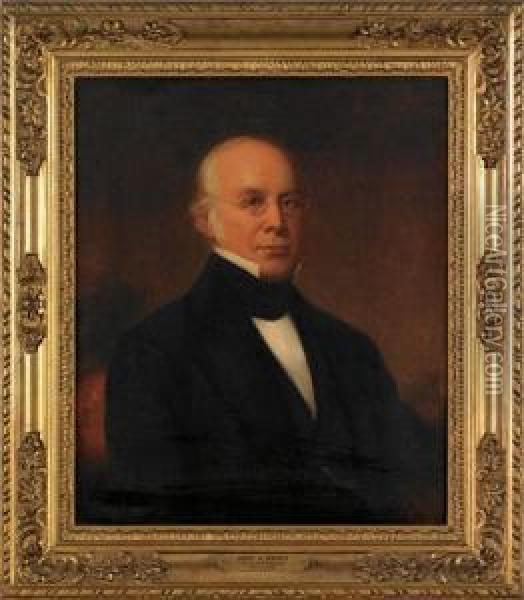 Portrait Of John Alexander Brown, Director Of The Insurance Company Of North America Oil Painting - Samuel B. Waugh