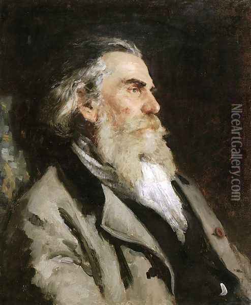 Portrait of the painter Alexey Petrovich Bogoliubov Oil Painting - Ilya Efimovich Efimovich Repin