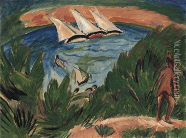 Segelboote Im Sturm Oil Painting - Ernst Ludwig Kirchner