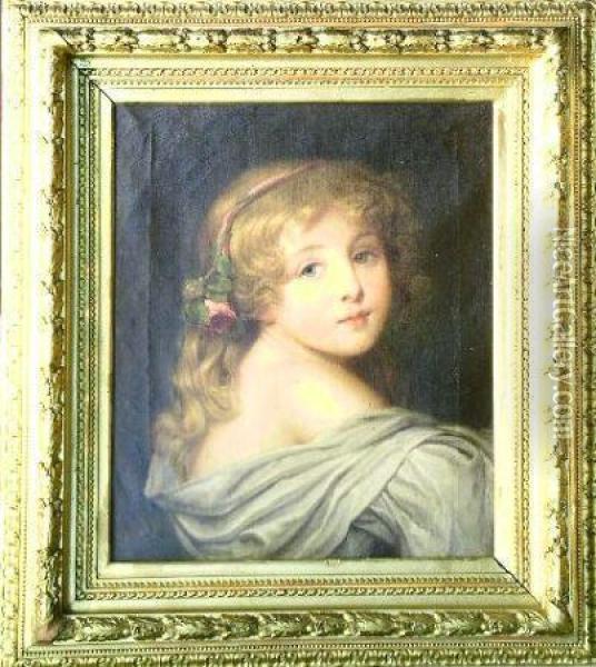 Portrait Of A Girl Oil Painting - Jean Baptiste Greuze