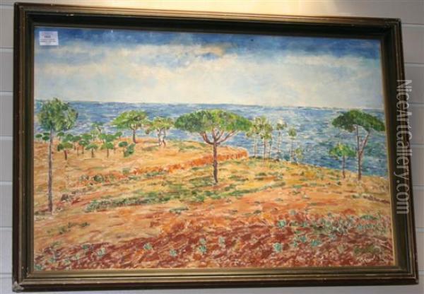 Mediterrenean Landscape Oil Painting - Charles Edward Chambers