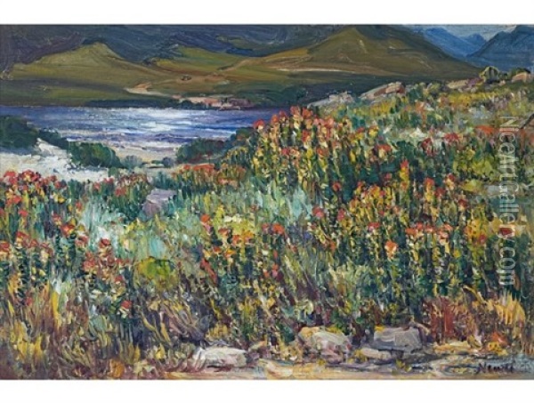 The Palmiet River Oil Painting - Pieter Hugo Naude