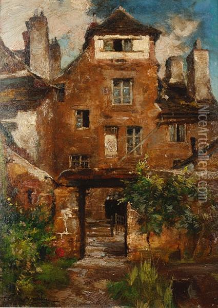 The House In Which Ernest Renan Was Born,treguier Oil Painting - Thomas Eyre Macklin