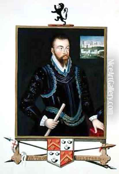 Portrait of Sir Thomas Wilsford from Memoirs of the Court of Queen Elizabeth Oil Painting - Sarah Countess of Essex