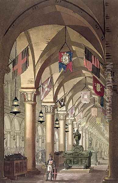 Tombs of the Knights Templar, c.1820-39 Oil Painting - Alessandro Sanquirico