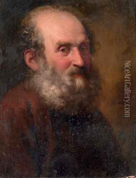 A bearded man Oil Painting - Giuseppe Nogari