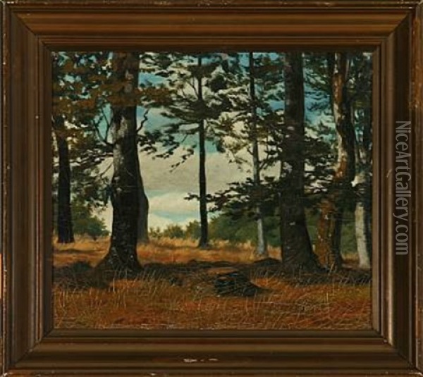 Skovparti Oil Painting - Fritz (Georg Urban F.) Juergensen