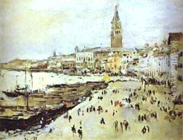 Seaside In Venice Study 1887 Oil Painting - Valentin Aleksandrovich Serov