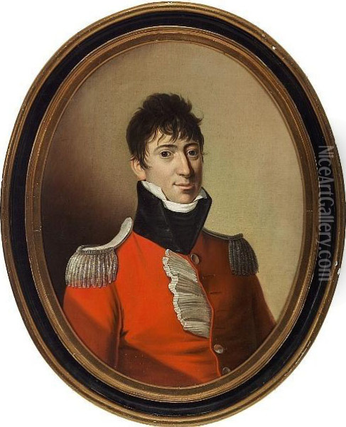 Portrait Of Carl Henrik Von Holten Oil Painting - Christian August Lorentzen