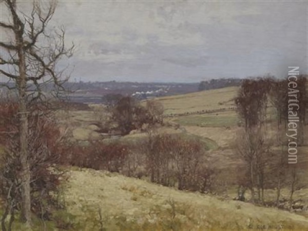 A Grey Day In Ayrshire Oil Painting - George Houston