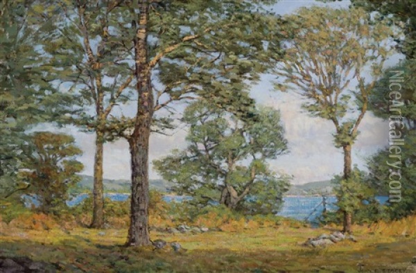 By The Fresh Water Pond Oil Painting - John Franklin Stacey