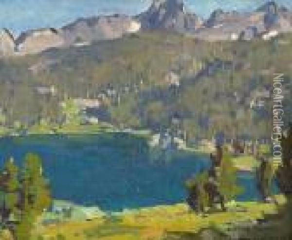 High Sierra Lake Scene Oil Painting - Edgar Alwin Payne