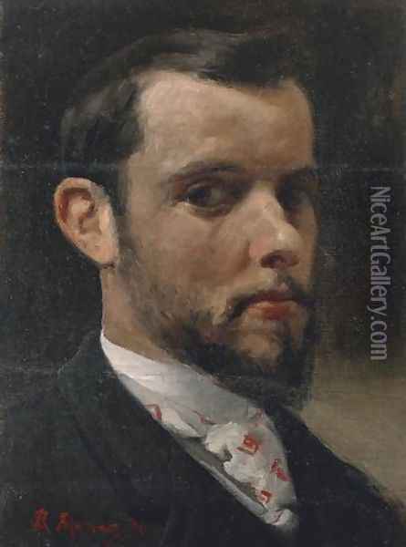 Selfportrait Oil Painting - Raimundo de Madrazo y Garreta