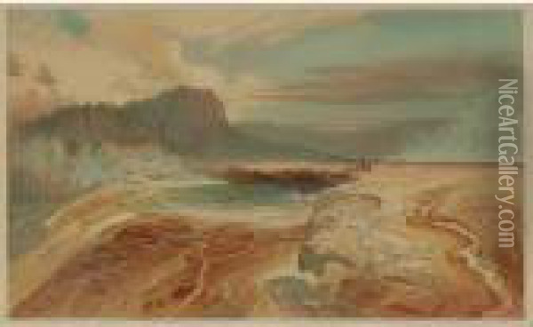 Group Of Five Chromolithographs Oil Painting - Thomas Moran