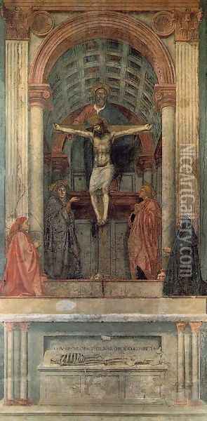 Trinity 1425-28 Oil Painting - Masaccio (Tommaso di Giovanni)
