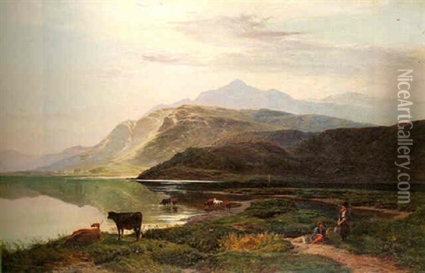 The Barmouth Water Near Dolgelly, North Wales Oil Painting - Sidney Richard Percy