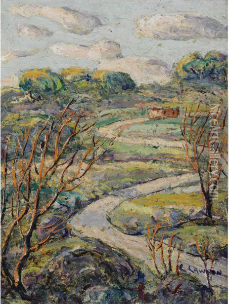 The Winding Road Oil Painting - Ernest Lawson