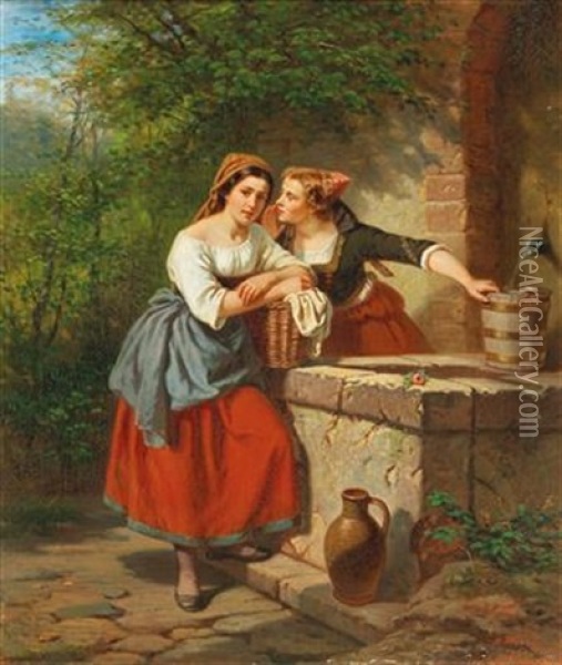 The Love Message Oil Painting - Hermann Werner