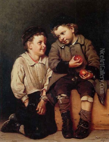 What Will You Give Me For One? Oil Painting - John George Brown