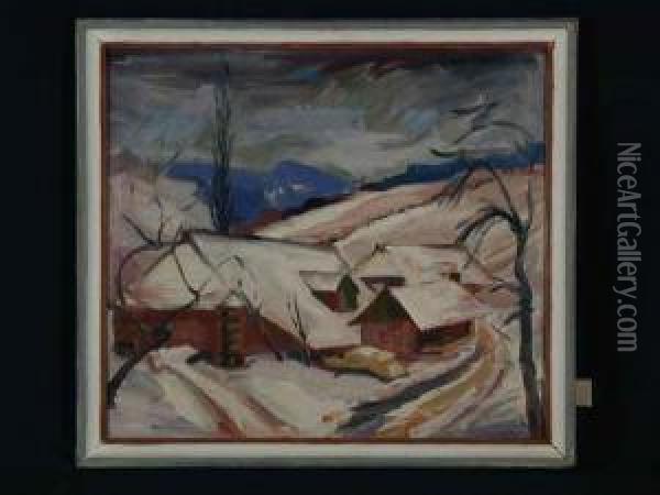 Winterlandschaft Am Albtrauf Oil Painting - Otto Wagner