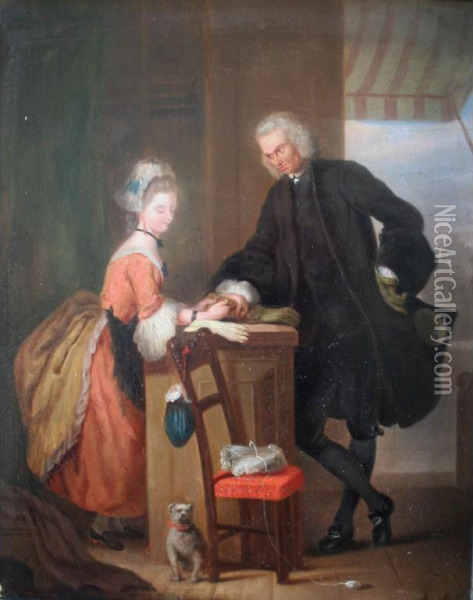 Yorick And The Grisette Oil Painting - Gilbert Stuart