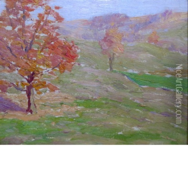 Brilliant October Oil Painting - Bruce Crane