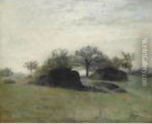 Paysage De Fontainebleau Oil Painting - Pierre Auguste Renoir
