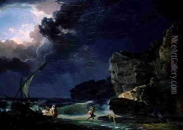 The Wreck, 1795 Oil Painting - Jacques-Antoine Vallin
