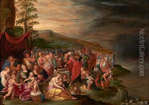 Les Israelites Apres Le Passage De La Mer Rouge (collab. W/workshop) Oil Painting - Jan (Hans) Francken