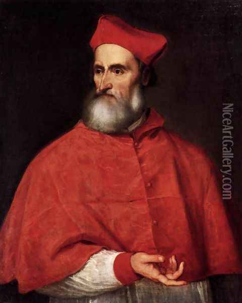 Portrait of Pietro Bembo Oil Painting - Tiziano Vecellio (Titian)