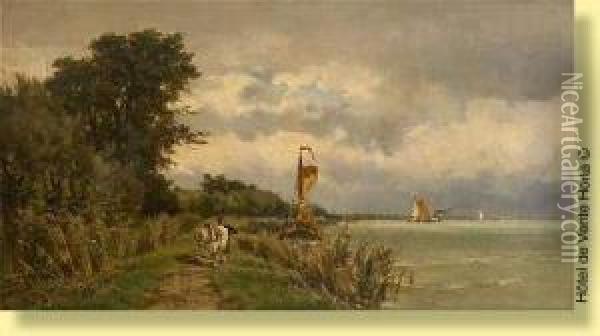 Berge Pres De Haarlem Oil Painting - Edmond De Schampheleer