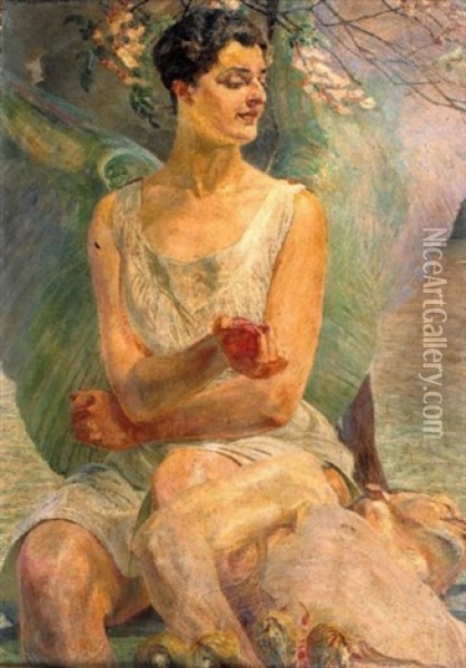Finale (from Tryptyku Kobieta) Oil Painting - Jacek Malczewski