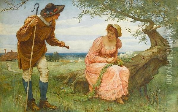 When Love Was Young Oil Painting - Edward Frederick Brewtnall