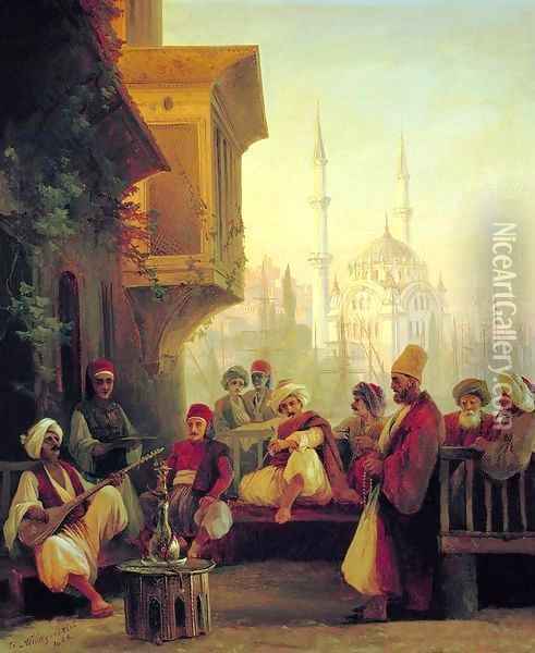 Oriental scene Oil Painting - Ivan Konstantinovich Aivazovsky