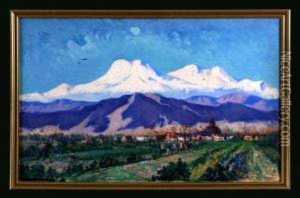 In The Foothills Oil Painting - Sarkis Katchadourian