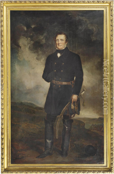 Portrait Of Lord Fitzroy James Henry Somerset Oil Painting - Frederick Clarke