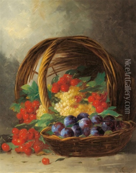 Fruchtestilleben Oil Painting - Leon Charles Huber