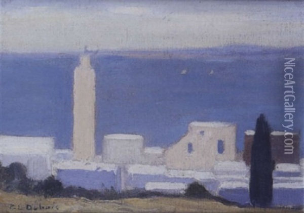 Le Golfe De Tunis, Vue De Sidi Bou Said Oil Painting - Paul Emile Dubois