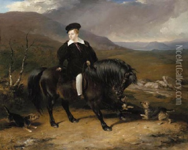 Portrait Of Master Fitzgibbon On His Pony 