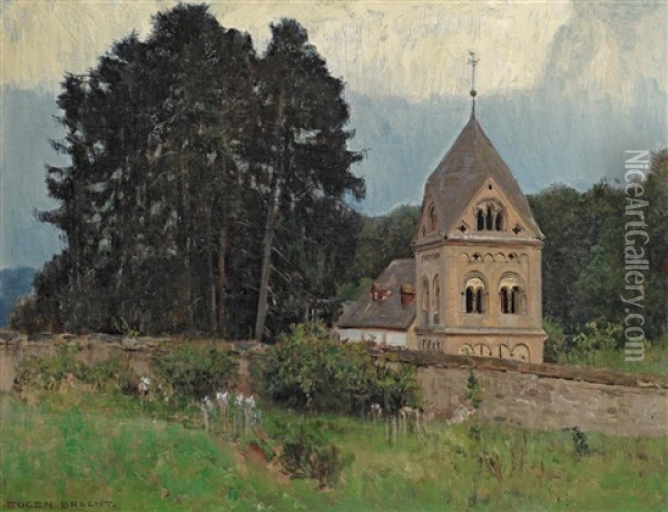 Die Waldkirche In Maria Laach Oil Painting - Eugen Felix Prosper Bracht