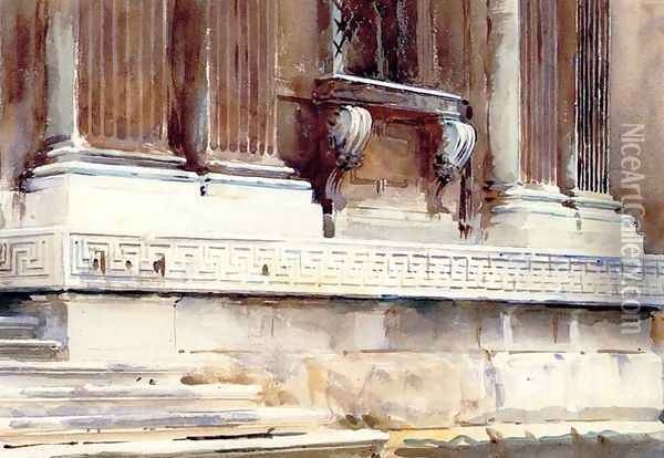 Base Of A Palace Oil Painting - John Singer Sargent