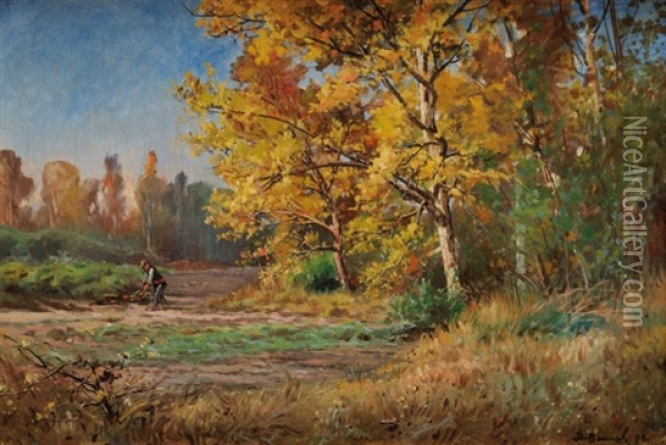 Le Laboureur Oil Painting - Jean Baptiste Brunel
