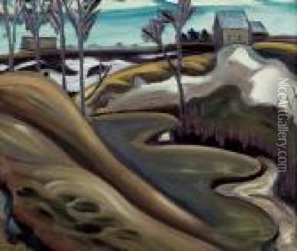 Spring Landscape Oil Painting - Prudence Heward