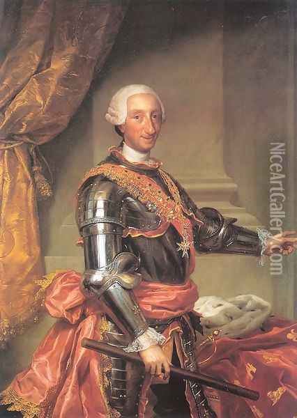 Charles III 1761 Oil Painting - Anton Raphael Mengs