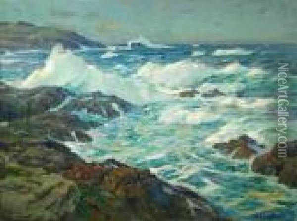 Land's End Oil Painting - William Frederick Ritschel