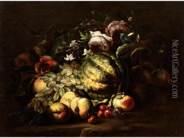 Fruchtestilleben Oil Painting - Abraham Brueghel